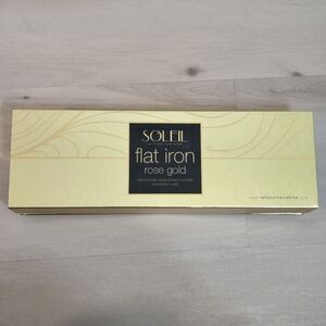 Soleil flat iron rose gold Professional solid ceramic magnetized plates New open